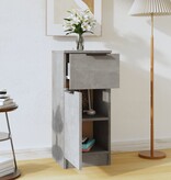 VidaXL Dressoir 30x30x70 cm bewerkt hout betongrijs