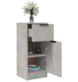 VidaXL Dressoir 30x30x70 cm bewerkt hout betongrijs