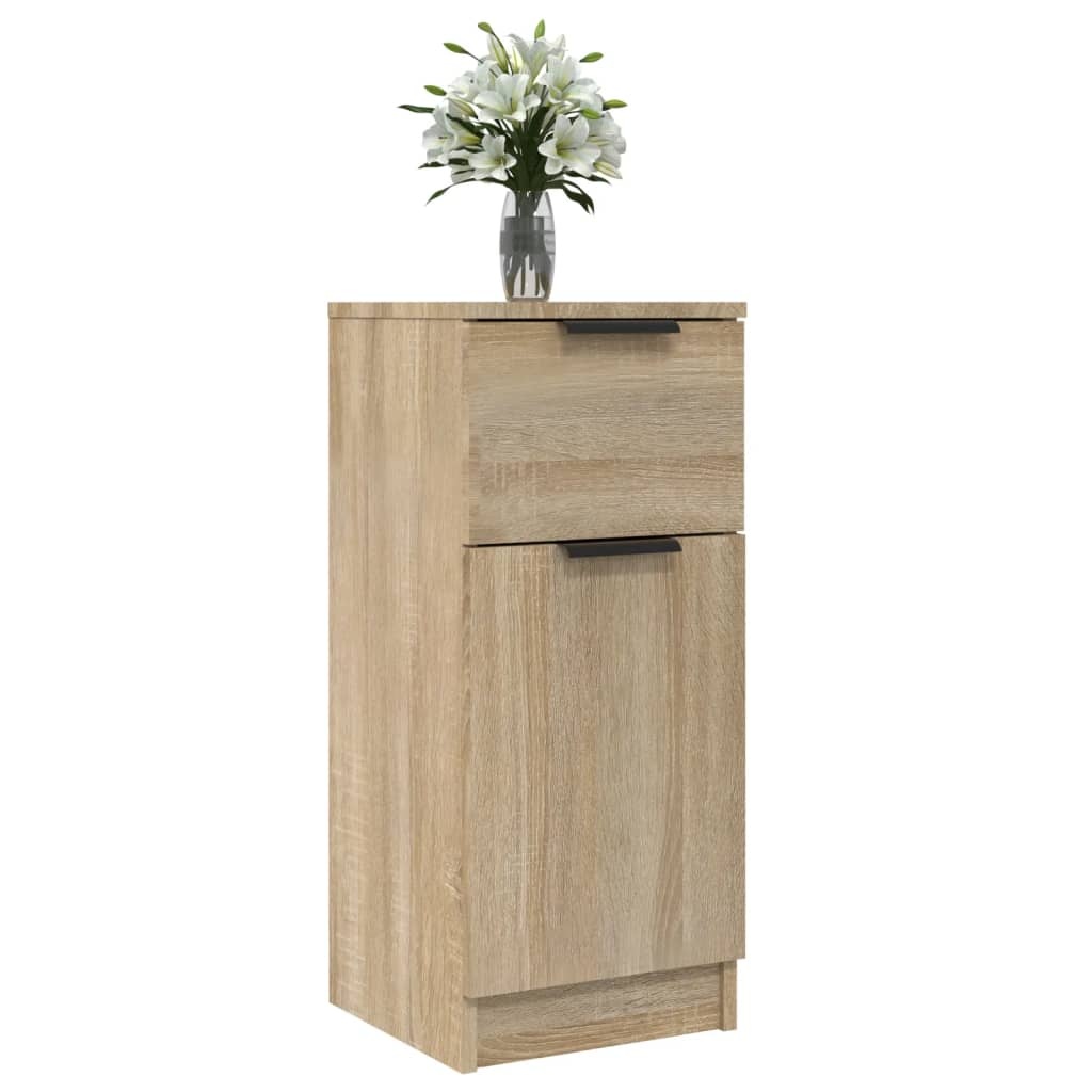 VidaXL Dressoirs 2 st 30x30x70 cm bewerkt hout sonoma eikenkleurig