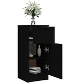 VidaXL Dressoir 30x30x70 cm bewerkt hout zwart
