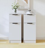 VidaXL Dressoirs 2 st 30x30x70 cm bewerkt hout wit