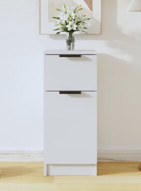 VidaXL Dressoir 30x30x70 cm bewerkt hout wit