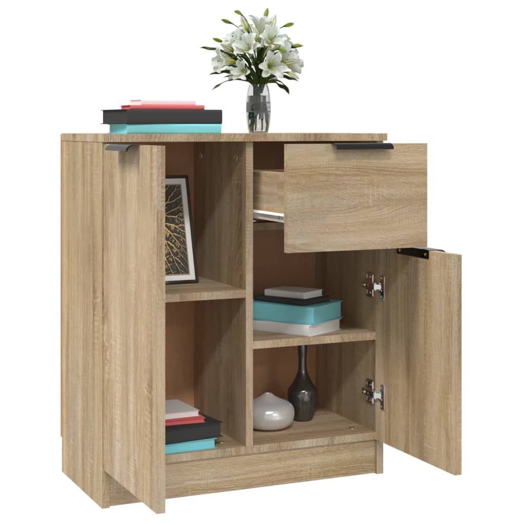 VidaXL Dressoir 60x30x70 cm bewerkt hout sonoma eikenkleurig