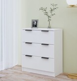 VidaXL Dressoir 60x30x70 cm bewerkt hout hoogglans wit