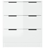 VidaXL Dressoir 60x30x70 cm bewerkt hout hoogglans wit