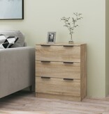 VidaXL Dressoir 60x30x70 cm bewerkt hout sonoma eikenkleurig