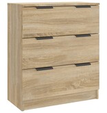 VidaXL Dressoir 60x30x70 cm bewerkt hout sonoma eikenkleurig