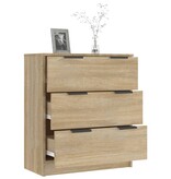 VidaXL Dressoir 60x30x70 cm bewerkt hout sonoma eikenkleurig