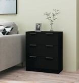 VidaXL Dressoir 60x30x70 cm bewerkt hout zwart