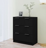 VidaXL Dressoir 60x30x70 cm bewerkt hout zwart