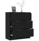 VidaXL Dressoir 60x30x70 cm bewerkt hout zwart