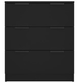 VidaXL Dressoir 60x30x70 cm bewerkt hout zwart