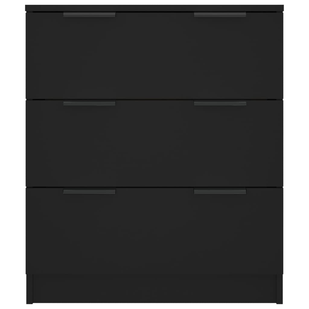 VidaXL Dressoir 60x30x70 cm bewerkt hout zwart