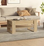 VidaXL Salontafel 102x55x45 cm bewerkt hout sonoma eikenkleurig