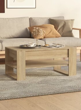 VidaXL Salontafel 102x55x45 cm bewerkt hout sonoma eikenkleurig