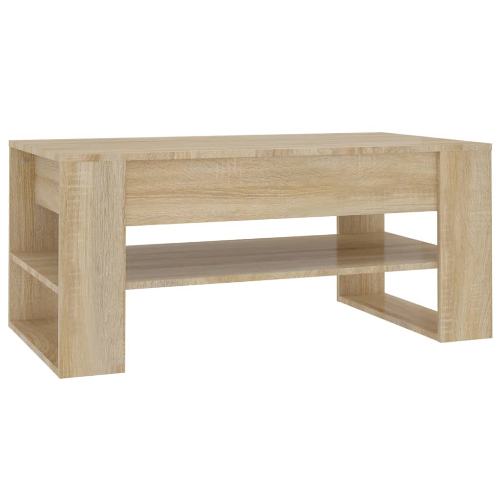 VidaXL Salontafel 102x55x45 cm bewerkt hout sonoma eikenkleurig