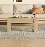 VidaXL Salontafel 102x55x45 cm bewerkt hout sonoma eikenkleurig