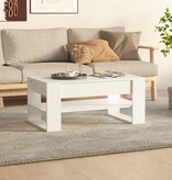 VidaXL Salontafel 102x55x45 cm bewerkt hout wit