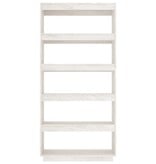 VidaXL Boekenkast/kamerscherm 80x35x167 cm massief grenenhout wit