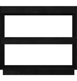 VidaXL Boekenkast 80x35x71 cm massief grenenhout zwart