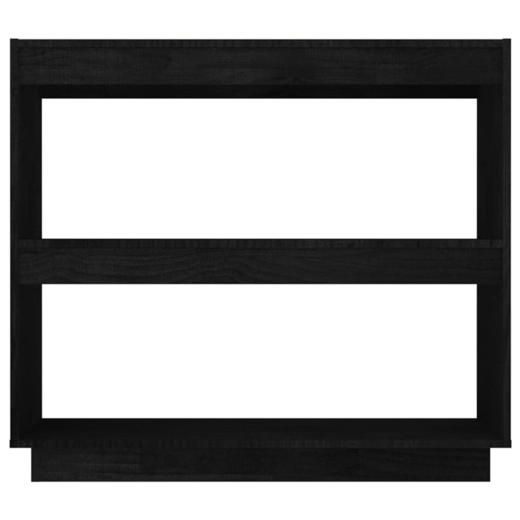 VidaXL Boekenkast 80x35x71 cm massief grenenhout zwart