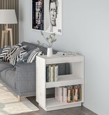 VidaXL Boekenkast 60x35x71 cm massief grenenhout wit