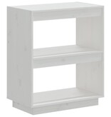 VidaXL Boekenkast 60x35x71 cm massief grenenhout wit
