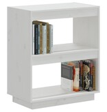 VidaXL Boekenkast 60x35x71 cm massief grenenhout wit