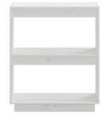 VidaXL Boekenkast 60x35x71 cm massief grenenhout wit