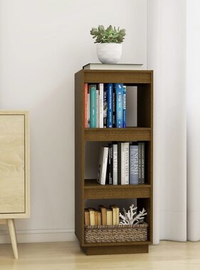 VidaXL Boekenkast/kamerscherm massief grenenhout honingbruin