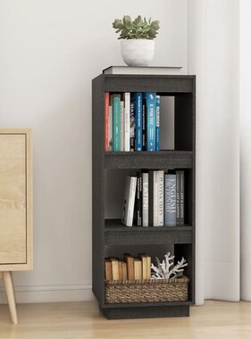 VidaXL Boekenkast/kamerscherm 40x35x103 cm massief grenenhout grijs