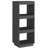 VidaXL Boekenkast/kamerscherm 40x35x103 cm massief grenenhout grijs