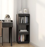VidaXL Boekenkast/kamerscherm 40x35x103 cm massief grenenhout grijs