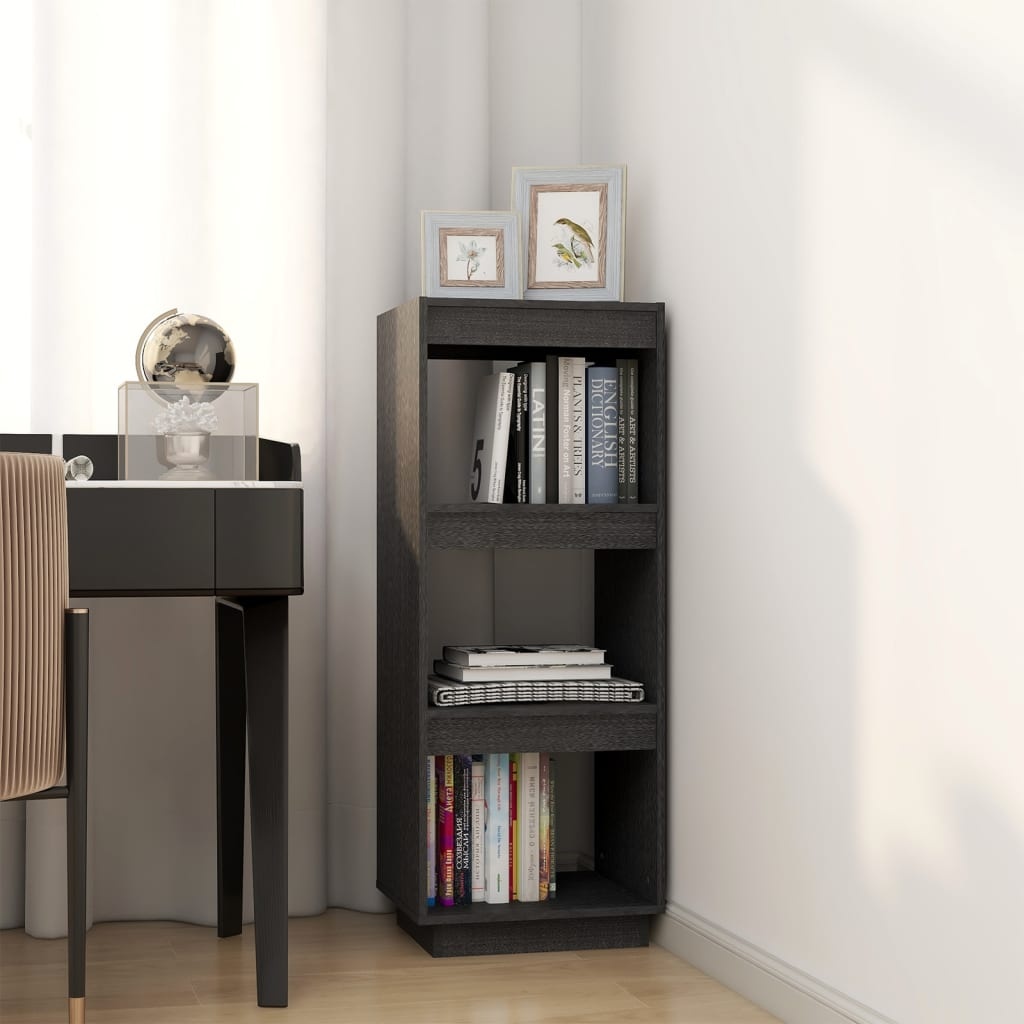 VidaXL Boekenkast/kamerscherm 40x35x103 cm massief grenenhout grijs