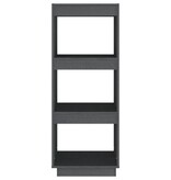 VidaXL Boekenkast/kamerscherm 40x35x103 cm massief grenenhout grijs