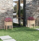 VidaXL Plantenbakken 2 st 50x50x70 cm massief grenenhout