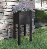 VidaXL Plantenbak 31x31x70 cm massief grenenhout zwart