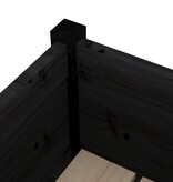 VidaXL Plantenbak 31x31x70 cm massief grenenhout zwart