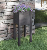VidaXL Plantenbak 31x31x70 cm massief grenenhout grijs