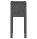 VidaXL Plantenbak 31x31x70 cm massief grenenhout grijs