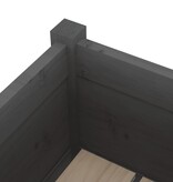 VidaXL Plantenbak 31x31x70 cm massief grenenhout grijs