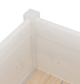 VidaXL Plantenbak 31x31x70 cm massief grenenhout wit