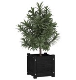 VidaXL Plantenbak 31x31x31 cm massief grenenhout zwart