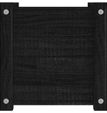 VidaXL Plantenbak 31x31x31 cm massief grenenhout zwart