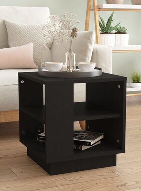VidaXL Salontafel 40x40x43 cm bewerkt hout zwart