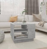 VidaXL Salontafel 55x55x43 cm bewerkt hout betongrijs