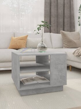 VidaXL Salontafel 55x55x43 cm bewerkt hout betongrijs