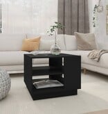 VidaXL Salontafel 55x55x43 cm bewerkt hout zwart