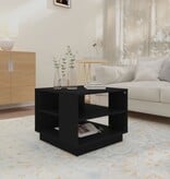 VidaXL Salontafel 55x55x43 cm bewerkt hout zwart