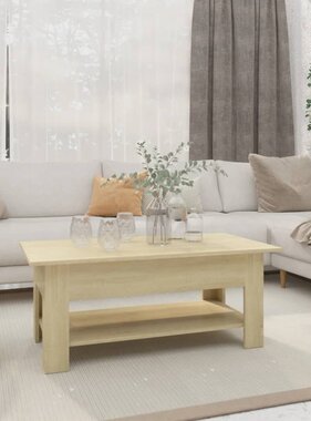 VidaXL Salontafel 102x55x42 cm bewerkt hout sonoma eikenkleurig